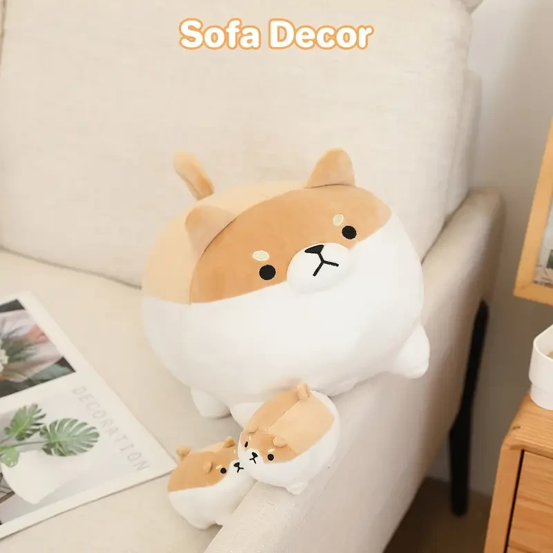 Peluche Shiba Inu de 40,64 cm con 4 crías en su barriga, Shiba Inu de peluche