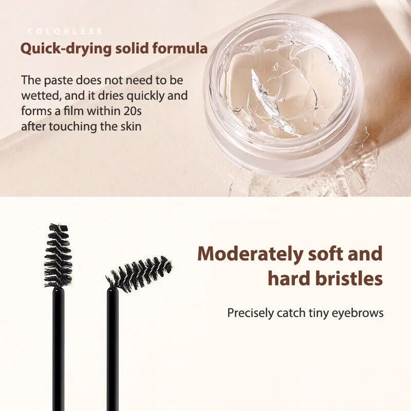 Crema para peinar el cabello de las cejas, resistente al agua, natural y salvaje.