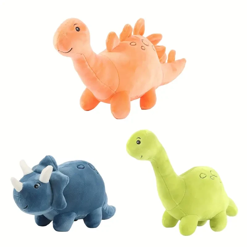 Peluches de dinosaurio de dibujos animados, peluches de triceratops kawaii, lindos peluches de Dion