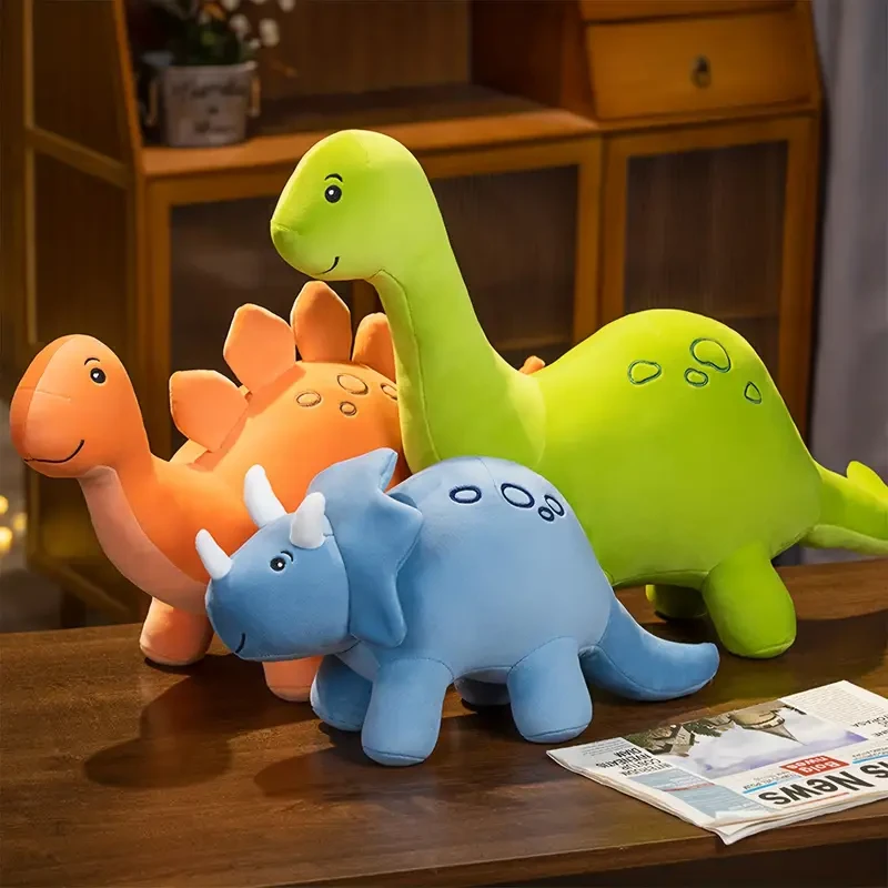 Peluches de dinosaurio de dibujos animados, peluches de triceratops kawaii, lindos peluches de Dion