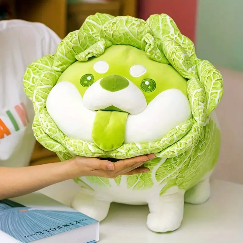Peluche de perro repollo, muñeca linda de perro repollo