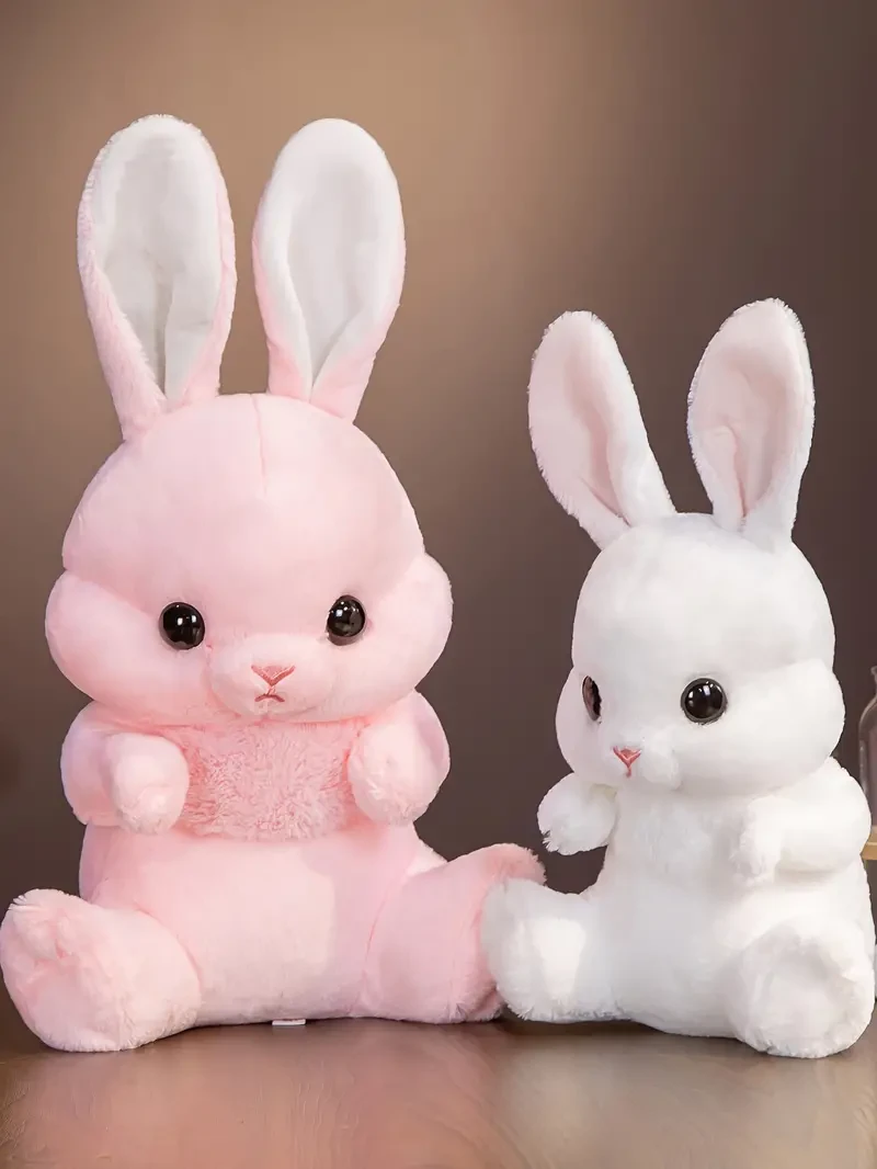 Adorable conejo de orejas largas de peluche