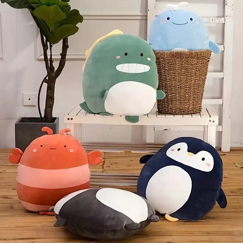 Almohada grande de peluche con forma de animal de dibujos animados