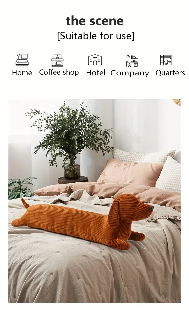 Almohada de peluche de perro salchicha de 119,38 cm