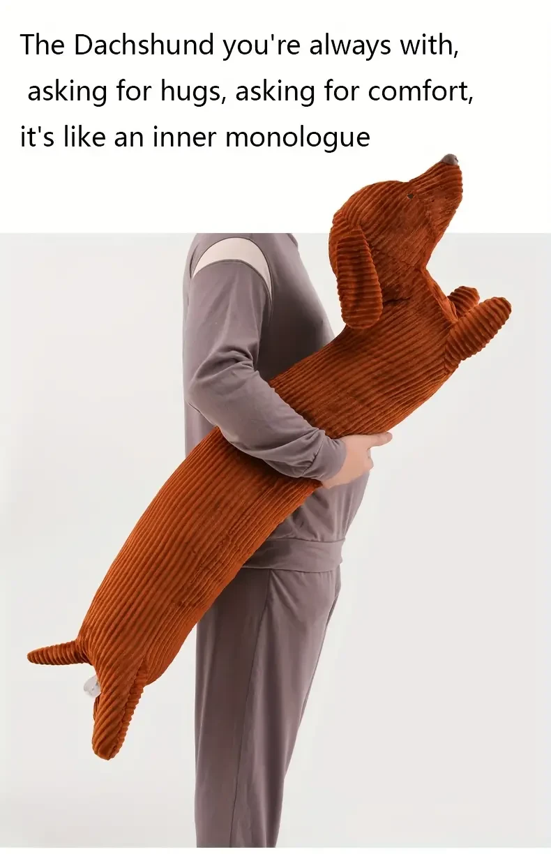 Almohada de peluche de perro salchicha de 119,38 cm