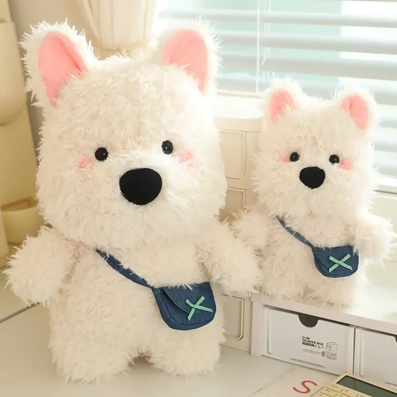 Lindos juguetes de peluche de West Highland Terrier con temática de anime