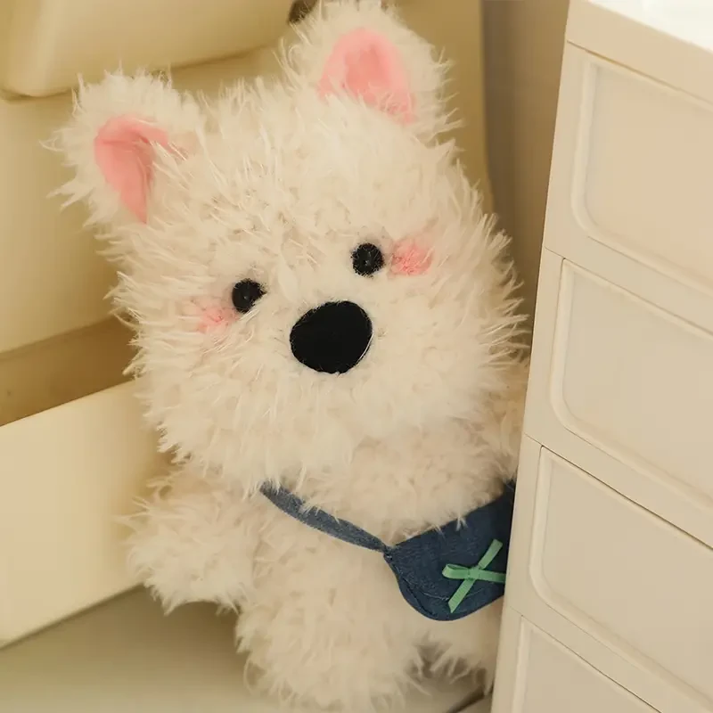 Lindos juguetes de peluche de West Highland Terrier con temática de anime