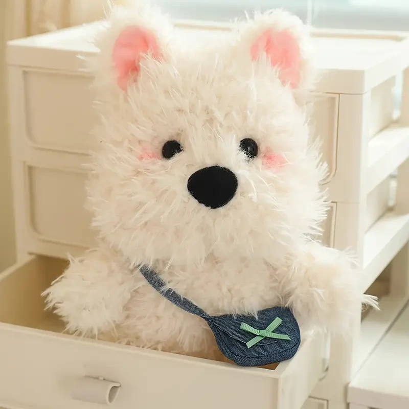 Lindos juguetes de peluche de West Highland Terrier con temática de anime