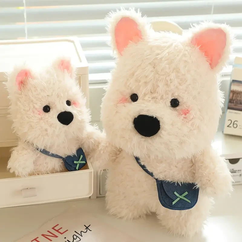 Lindos juguetes de peluche de West Highland Terrier con temática de anime