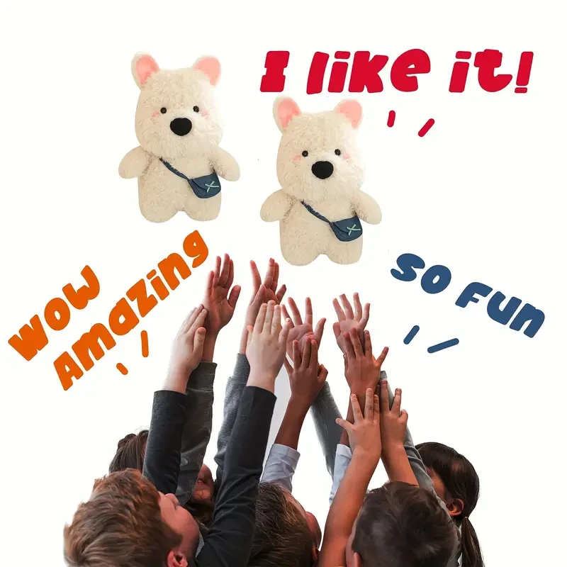 Lindos juguetes de peluche de West Highland Terrier con temática de anime