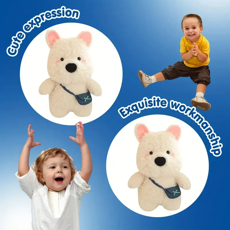 Lindos juguetes de peluche de West Highland Terrier con temática de anime