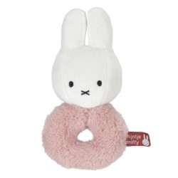 Sonajero de anillo esponjoso Miffy rosa
