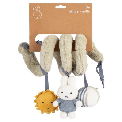 Juguete espiral esponjoso Miffy azul/verde