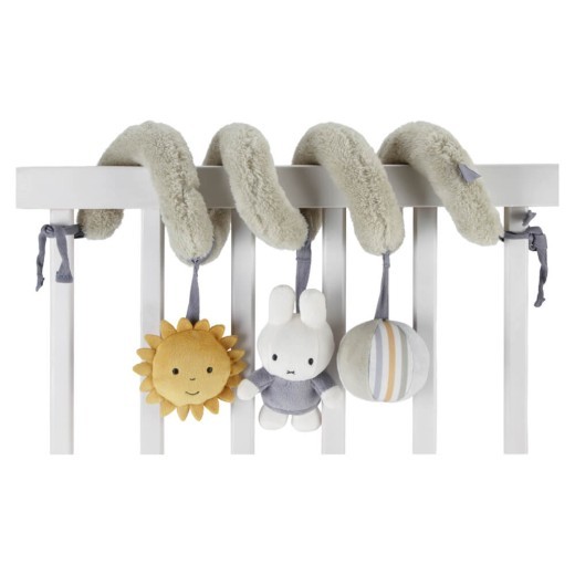 Juguete espiral esponjoso Miffy azul/verde