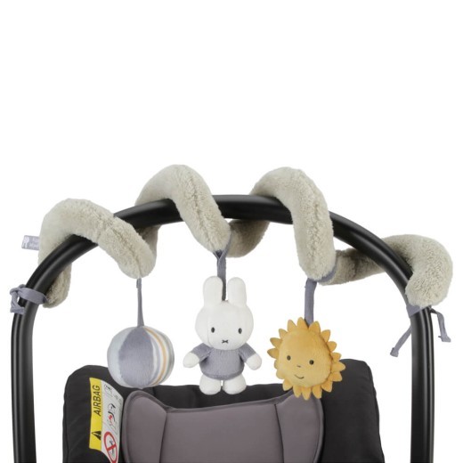 Juguete espiral esponjoso Miffy azul/verde