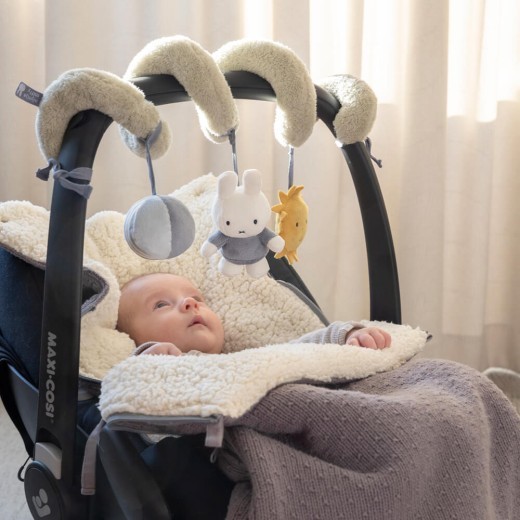 Juguete espiral esponjoso Miffy azul/verde