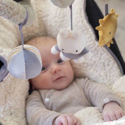 Juguete espiral esponjoso Miffy azul/verde