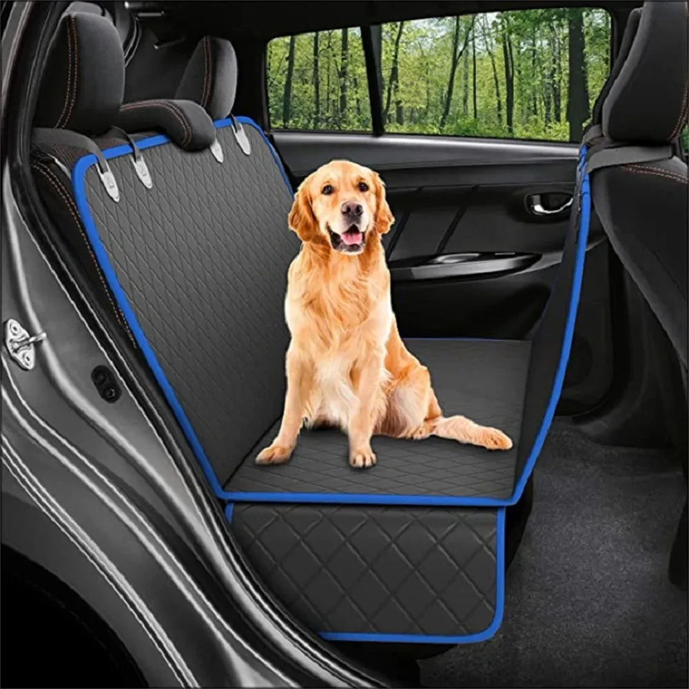 Funda para asiento de coche con vista de hamaca de malla para transportar mascotas