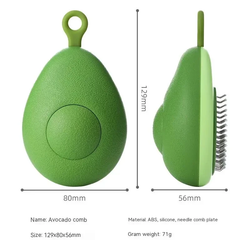 Cepillo con forma de aguacate, herramienta de aseo para perros.