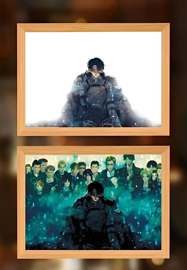 Marco de luz nocturna de Ataque a los Titanes