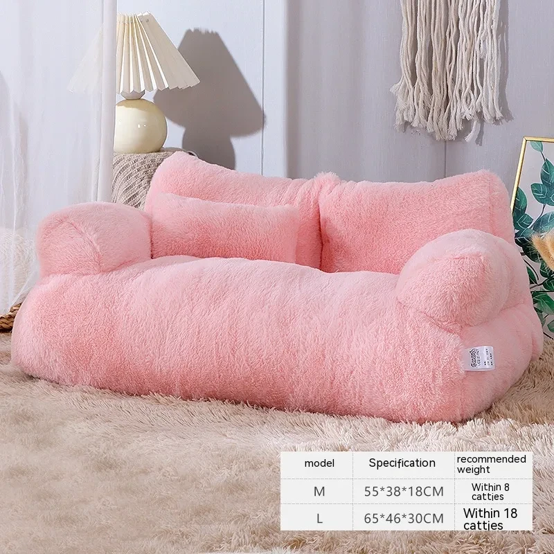 Sofá cama de lujo para gatos, cálido para el invierno