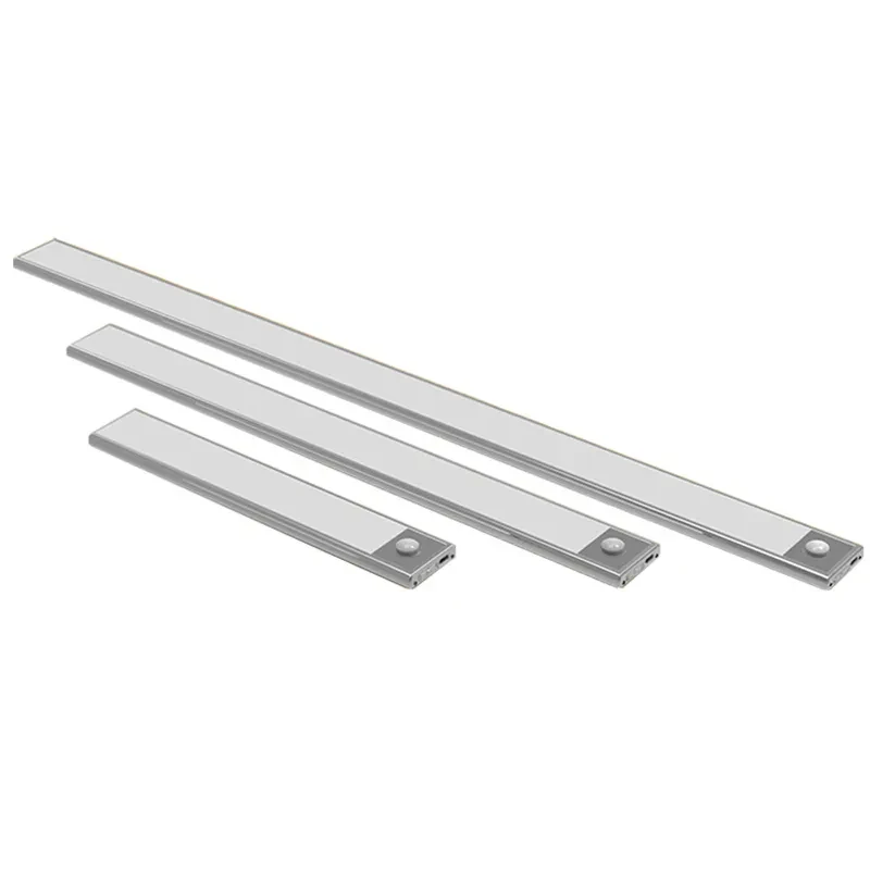 Luz LED con sensor de movimiento para debajo del gabinete, recargable por USB, luz nocturna para armario, cocina, lámparas de pared para interiores.