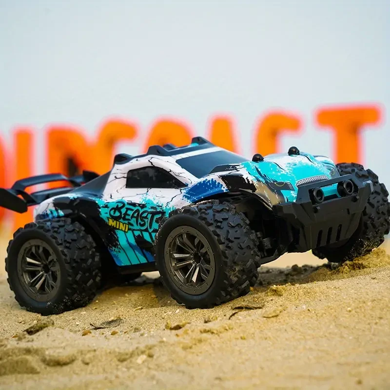 Camión monstruo RC ZLL SG318 PRO de alta velocidad a 20 km/h - Escala 1:20, batería de litio recargable, carga USB, resistente a la intemperie, color azul