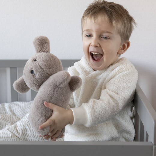 Peluche de cachorro Snuffy Fluffy Cuddle, color topo, mediano