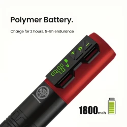 Kit de máquina de tatuaje profesional con pantalla LED