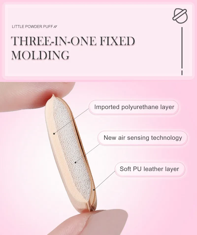 Base de maquillaje en polvo con forma de mini borla para dedos