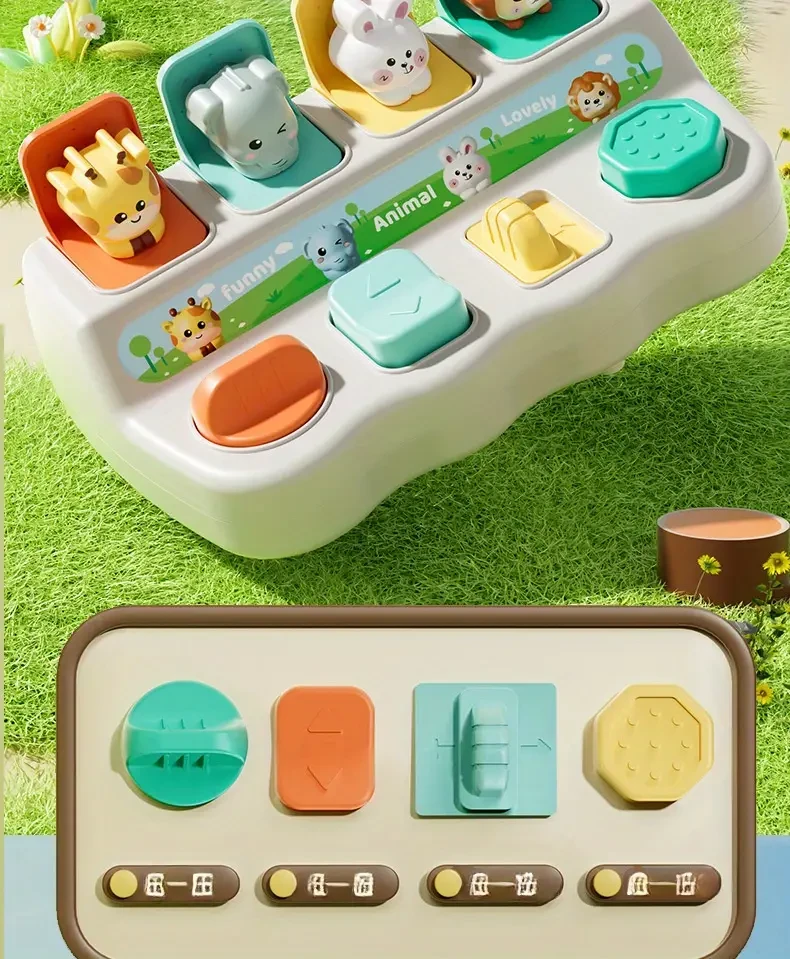 Juguete interactivo para niños: mejora las habilidades cognitivas, la destreza de los dedos y la seguridad. Diseño desplegable para niños.