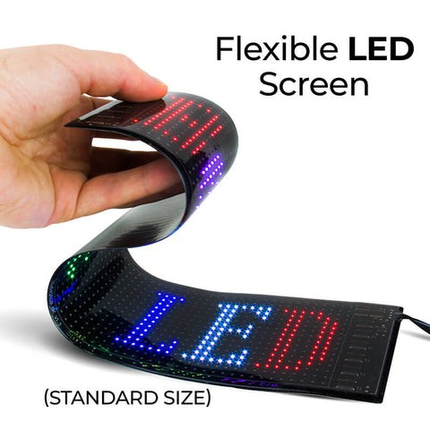 Pantalla flexible LED para coche, aplicación de pantalla suave, pantalla LED flexible, pantalla LED con expresión de logotipo para coche