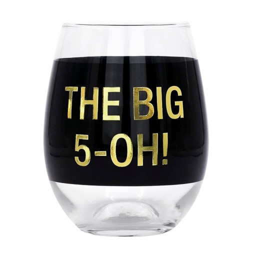 Copa de vino: ¡El Gran 5-Oh! (Negra)