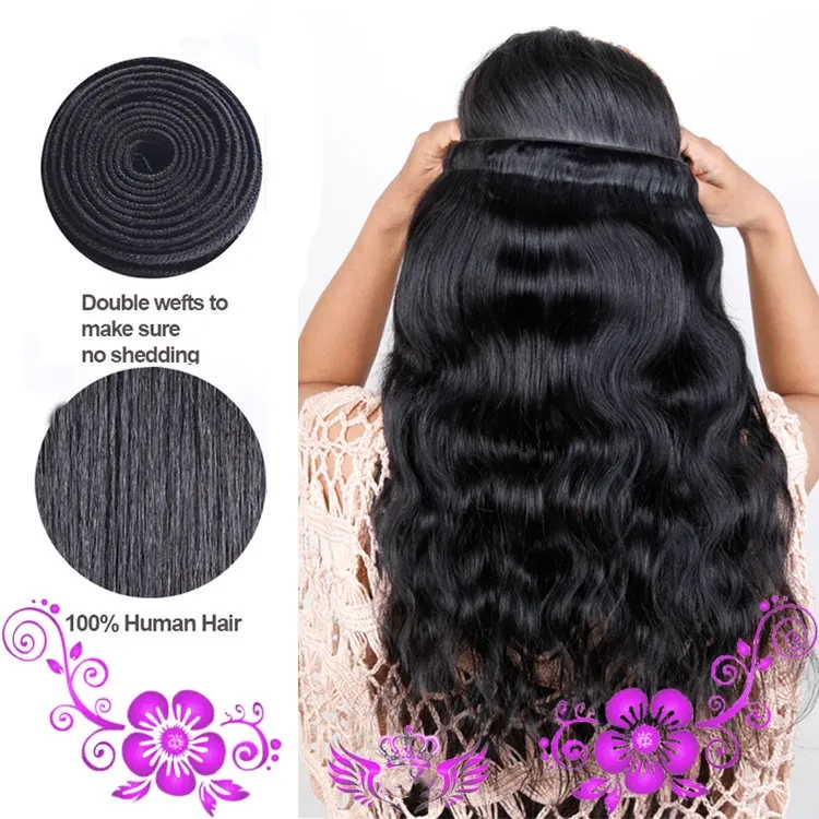 Cabello virgen peruano con ondas corporales