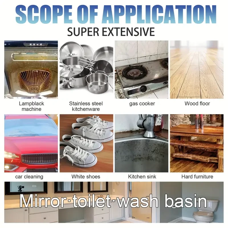 Pasta limpiadora multiusos para manchas de cocina, suelos y coches