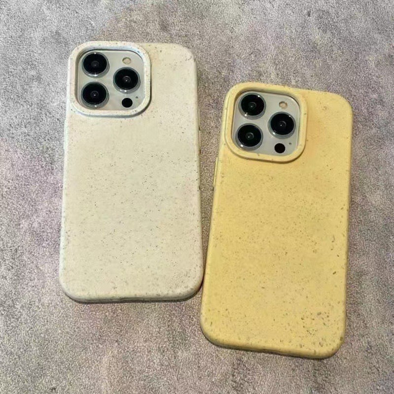 Solid Color Wheat Shell Phone Case Environmental Protection
