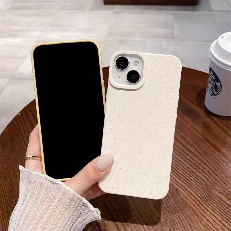 Solid Color Wheat Shell Phone Case Environmental Protection