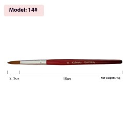 Nail Art Crystal Pen With A Round Tip Made Of Rosewood
