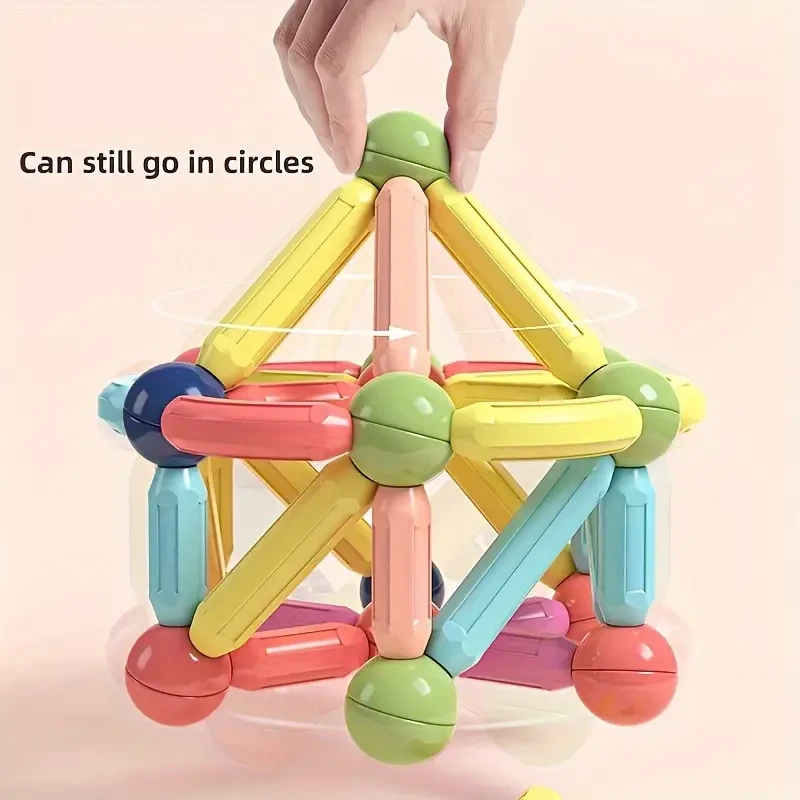 Juego de 36 bolas y palos magnéticos: un regalo colorido y fácil de montar.