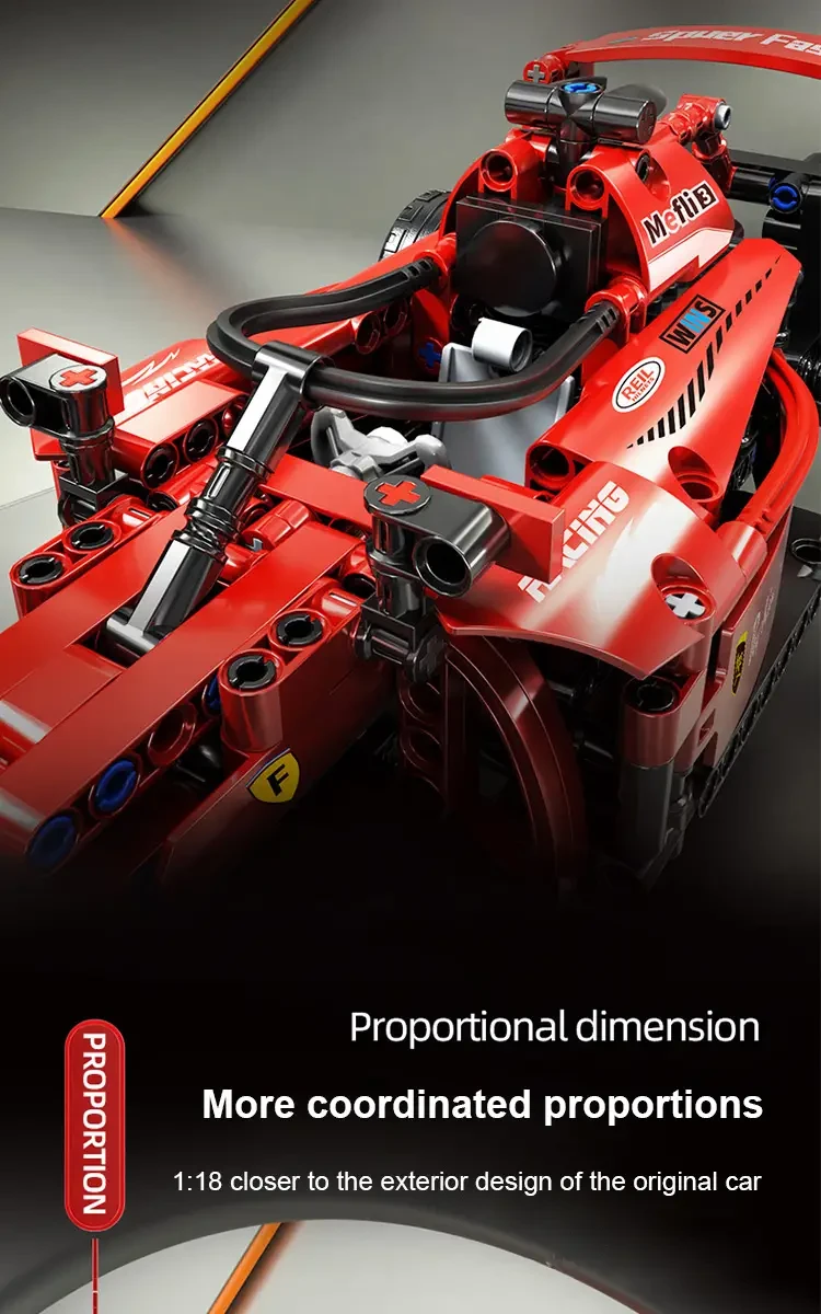 Juguete deportivo de lujo con bloques de construcción: un divertido kit de bricolaje para pequeños ingenieros. Fomenta la creatividad. Alta calidad. Regalo perfecto para fiestas y celebraciones.