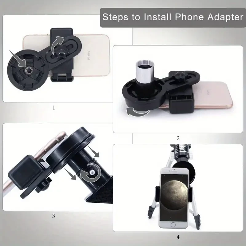 Telescopio astronómico F30070 de alta potencia para observación de estrellas en cielo profundo con aumento de 150x, distancia focal de 300 mm y objetivo grande de 70 mm. Ideal para acampar al aire libre, viajar y observar astronomía.