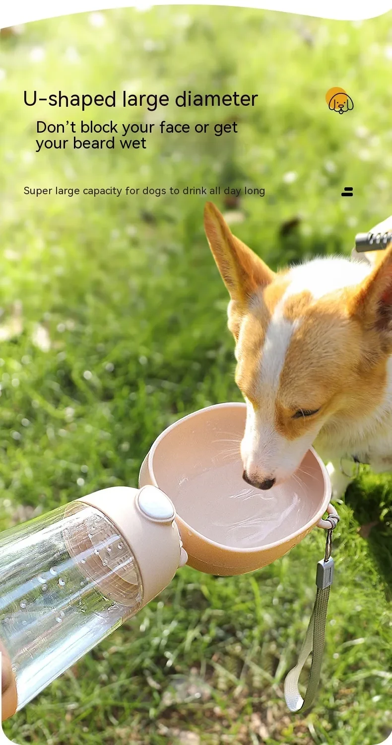 Botella de agua portátil para perros, recipiente para comida y agua, comedero para mascotas, bebederos para viajes al aire libre, dispensador de agua.