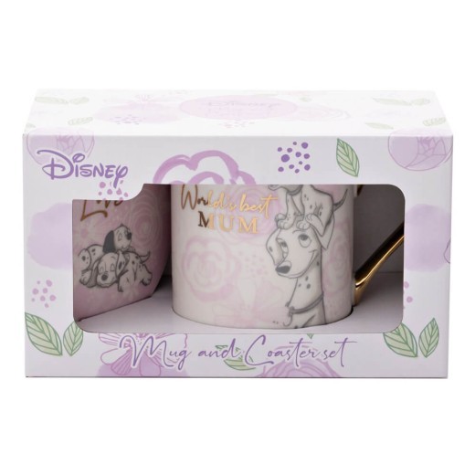 Juego de taza y posavasos: 101 Dálmatas - Mamá