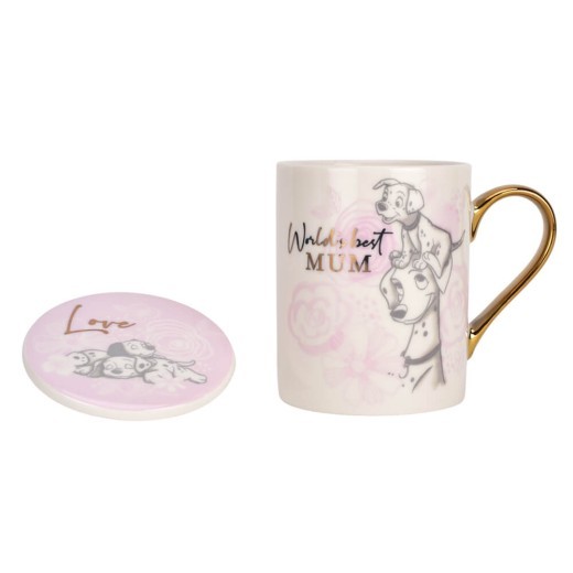 Juego de taza y posavasos: 101 Dálmatas - Mamá