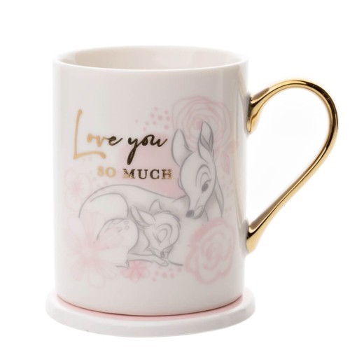 Juego de taza y posavasos: Bambi - Amor