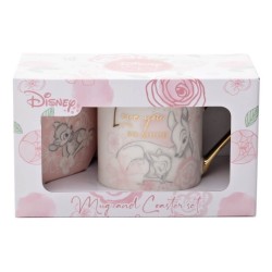 Juego de taza y posavasos: Bambi - Amor
