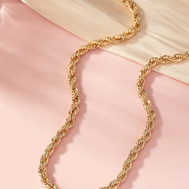 Collar de cadena gruesa para clavícula