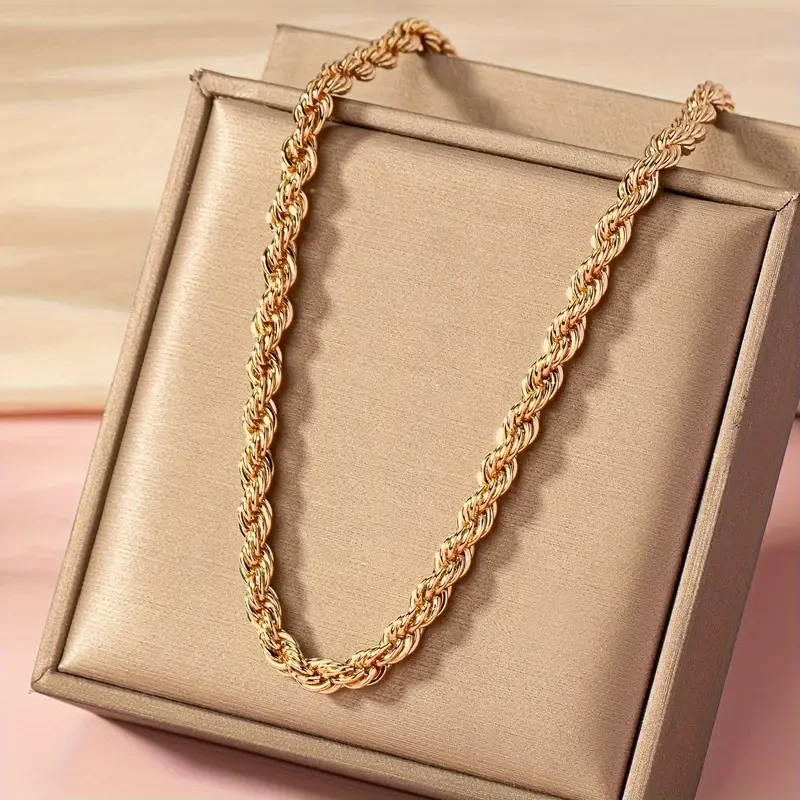 Collar de cadena gruesa para clavícula