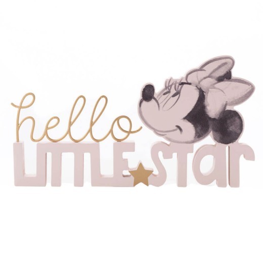 Placa de palabras: Minnie Mouse Hola Estrellita