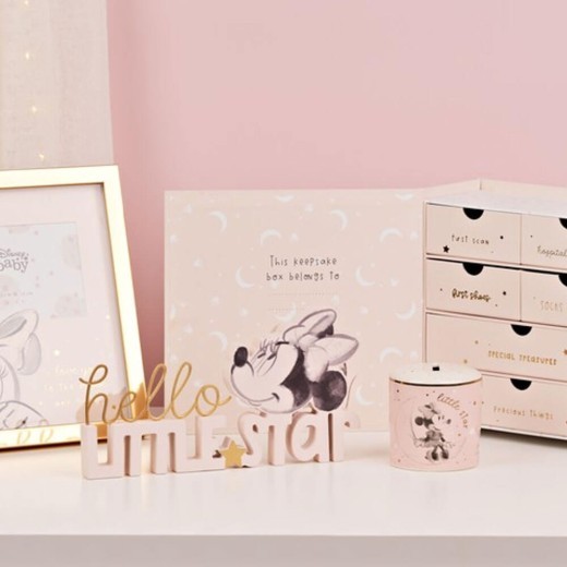 Placa de palabras: Minnie Mouse Hola Estrellita